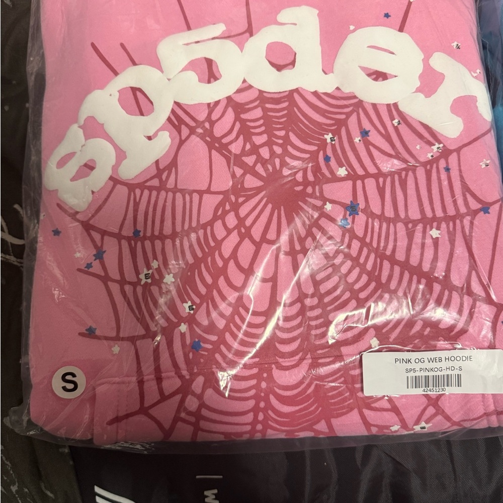 Sp5der Pink Web Design Hoodie
